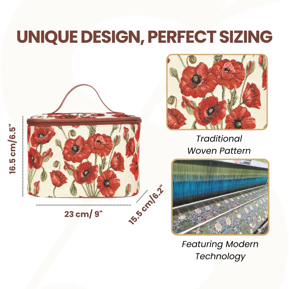 Signare Women's Vanity Bag - Waterproof Toiletry Case & Makeup Organizer for Travel, Gym, and Home - 14 Stylish Designs Available