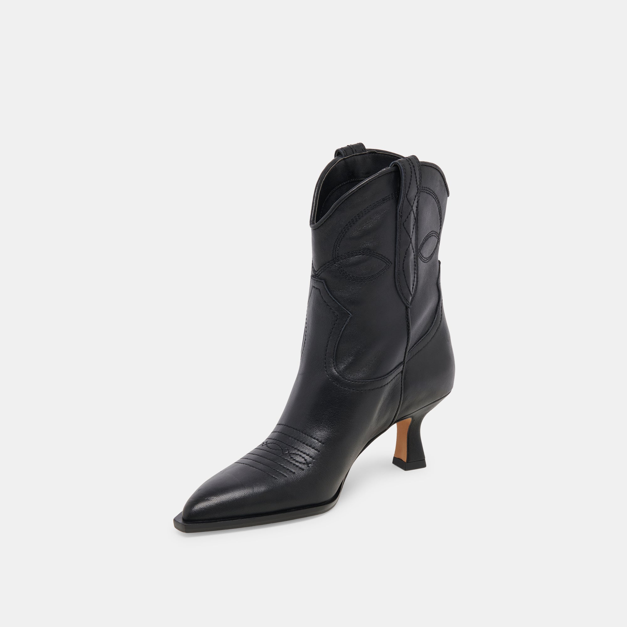 Black Leather Angel Booties for Women - Stylish & Comfortable Ankle Boots for Casual Wear, Parties & Everyday Fashion