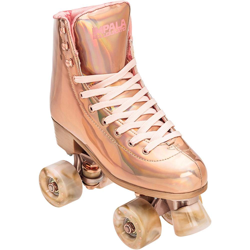 Impala Sidewalk Skates Marawa Rose Gold - Women's Quad Roller Skates Size 10 for Outdoor Skating, Rink, Fitness & Retro Style Fashion