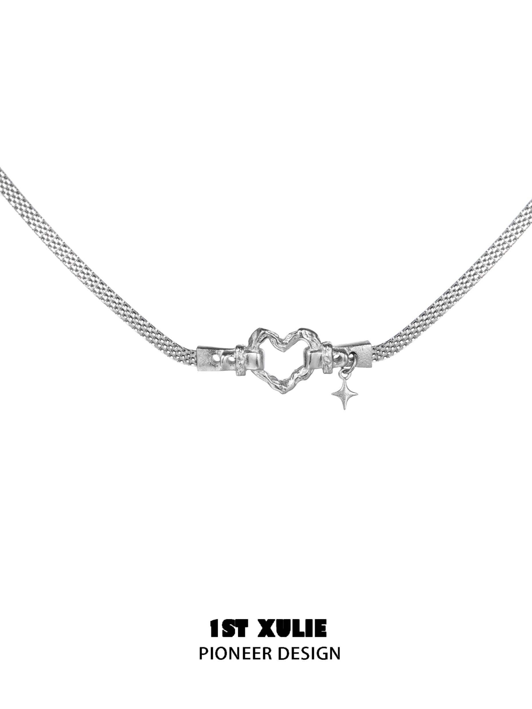 Star Trails S925 Sterling Silver Skeleton Heart Pendant Necklace for Women - Dainty Gothic Jewelry Gift for Valentine's Day, Anniversary & Everyday Wear