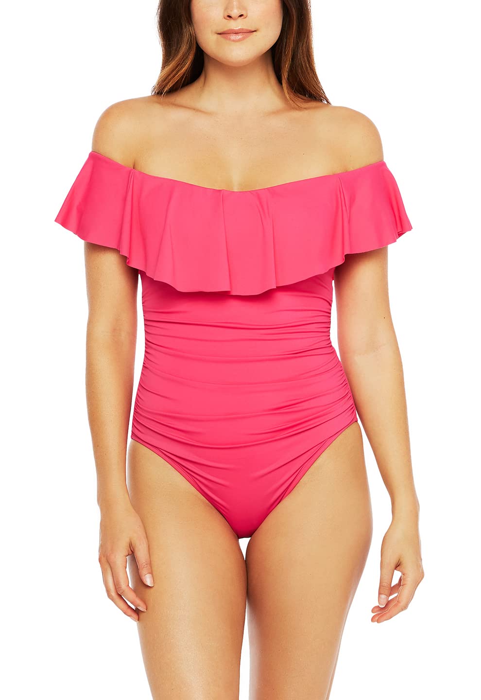 La Blanca Women's One Piece Swimsuit - Off Shoulder Ruffle Bikini Bathing Suit for Beach Vacation, Pool Party & Summer Swimwear | Island Goddess Design