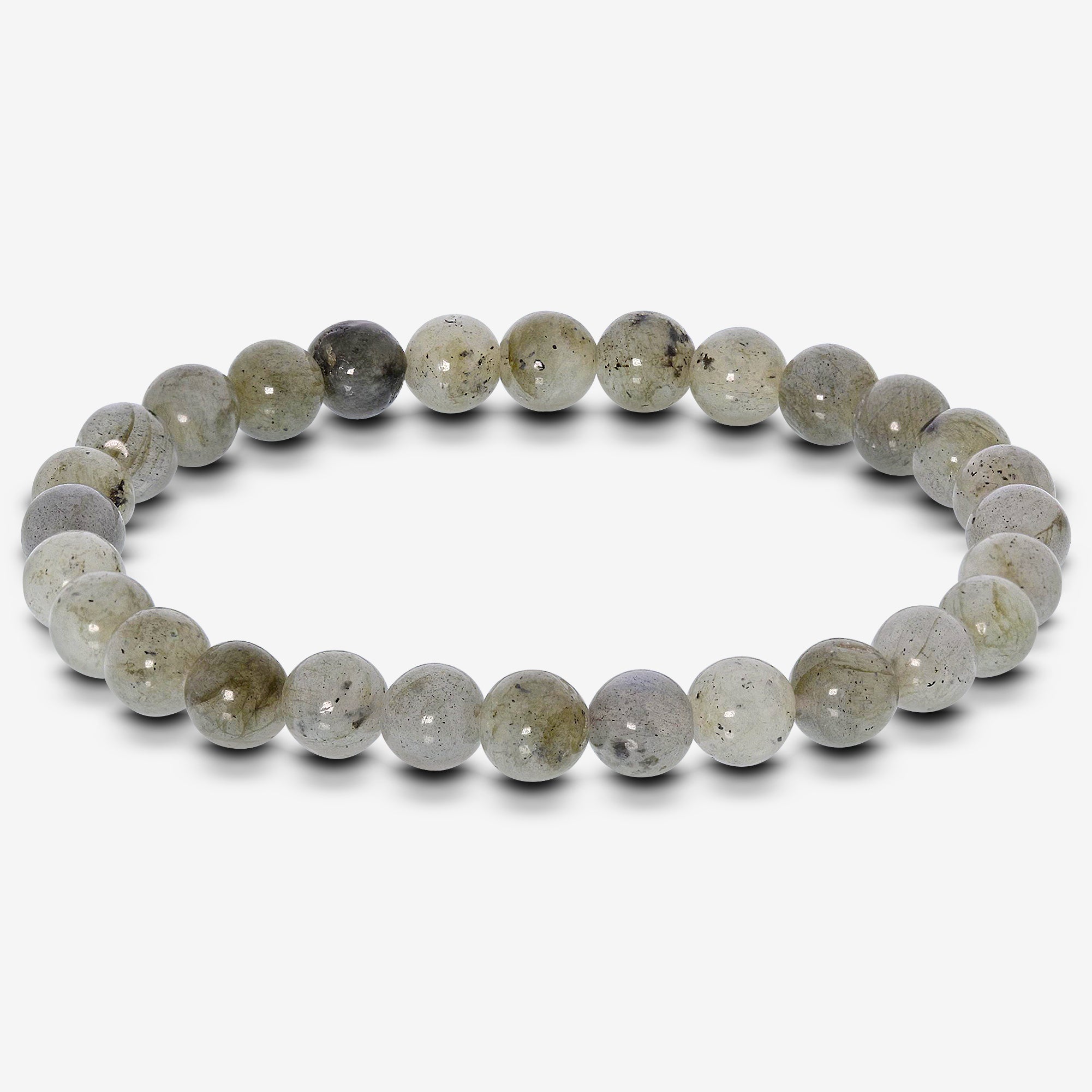 6mm Labradorite Gemstone Round Beads Stretch Bracelet for Men & Women - Perfect for Yoga, Meditation & Boho Fashion Accessories