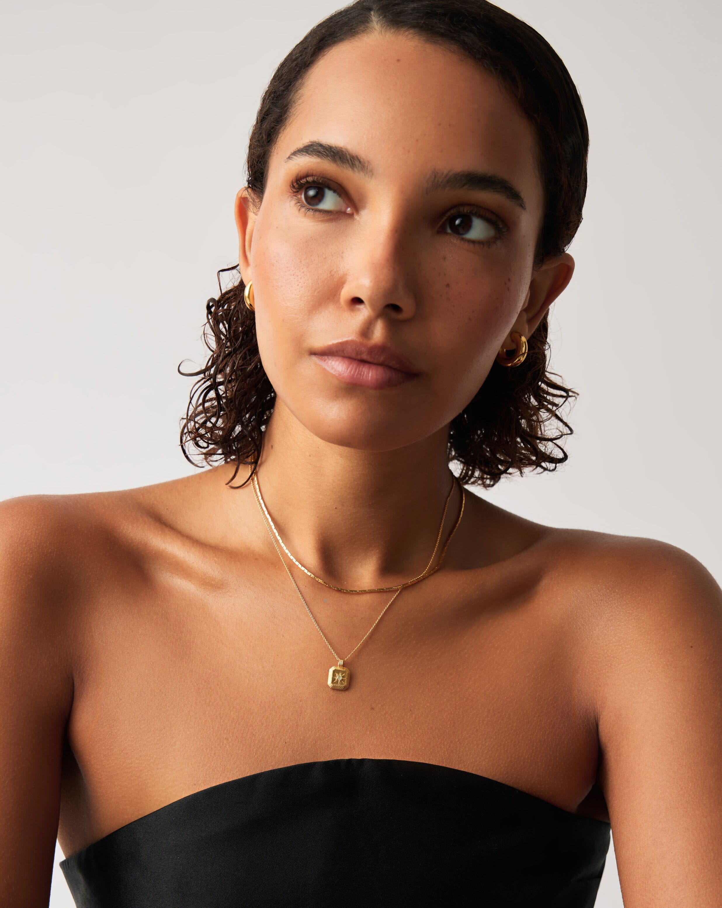 March Birthstone Pendant Necklace - 18k Gold Vermeil with Dyed Aqua Chalcedony | Elegant Jewelry Gift for Women | Perfect for Birthdays, Anniversaries & Special Occasions