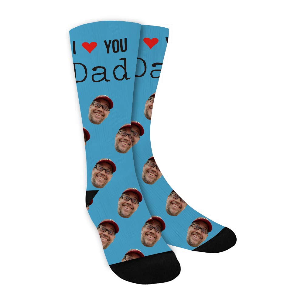 Custom Face Socks with Personalized Text - Funny Photo Socks for Men & Women - Great for Gifts, Couples Matching, and Special Occasions