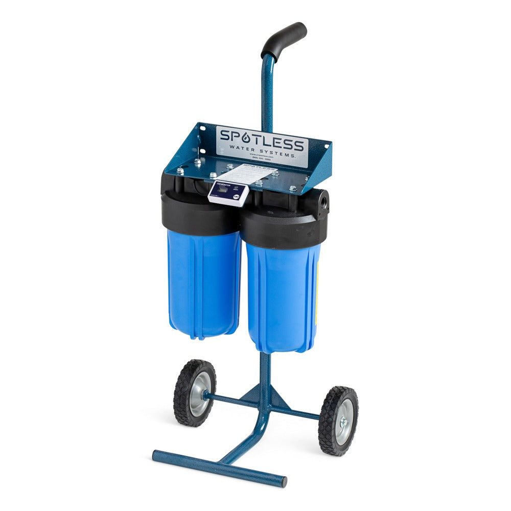 CR Spotless Rolling Deionized Water Filtration System - 100 Gallon Capacity | Car Washing, RV Cleaning & Spot-Free Rinse for Outdoor Use