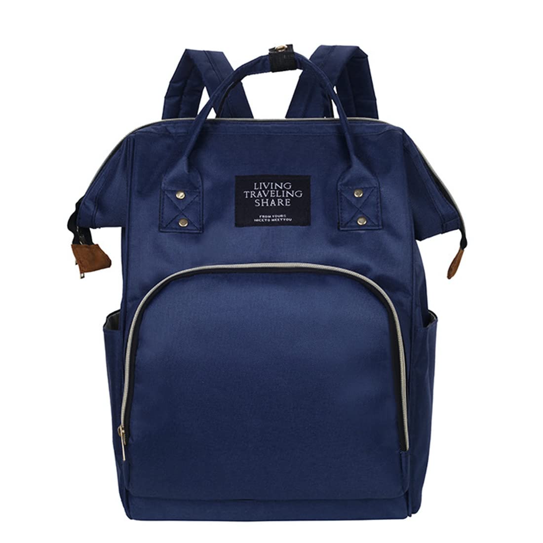 Waterproof Diaper Bag Backpack for Travel & Daily Use - Multi-Functional Baby Essentials Organizer with Spacious Storage - Navy Blue (Perfect for Moms, Dads & Caregivers on the Go)