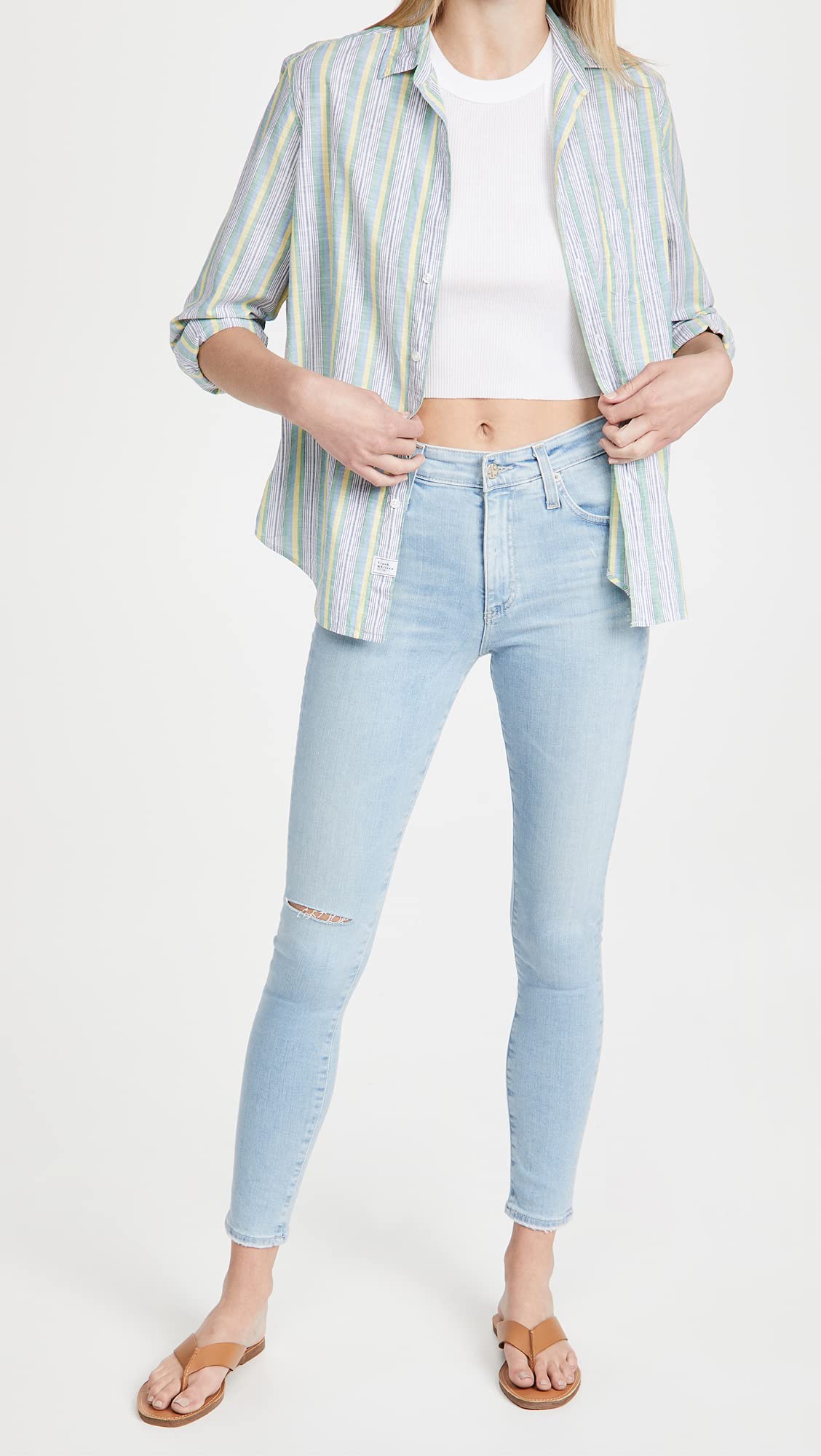AG Adriano Goldschmied Women's The Farrah Skinny Jeans - High Waist Stretch Denim Pants for Everyday Wear & Night Out