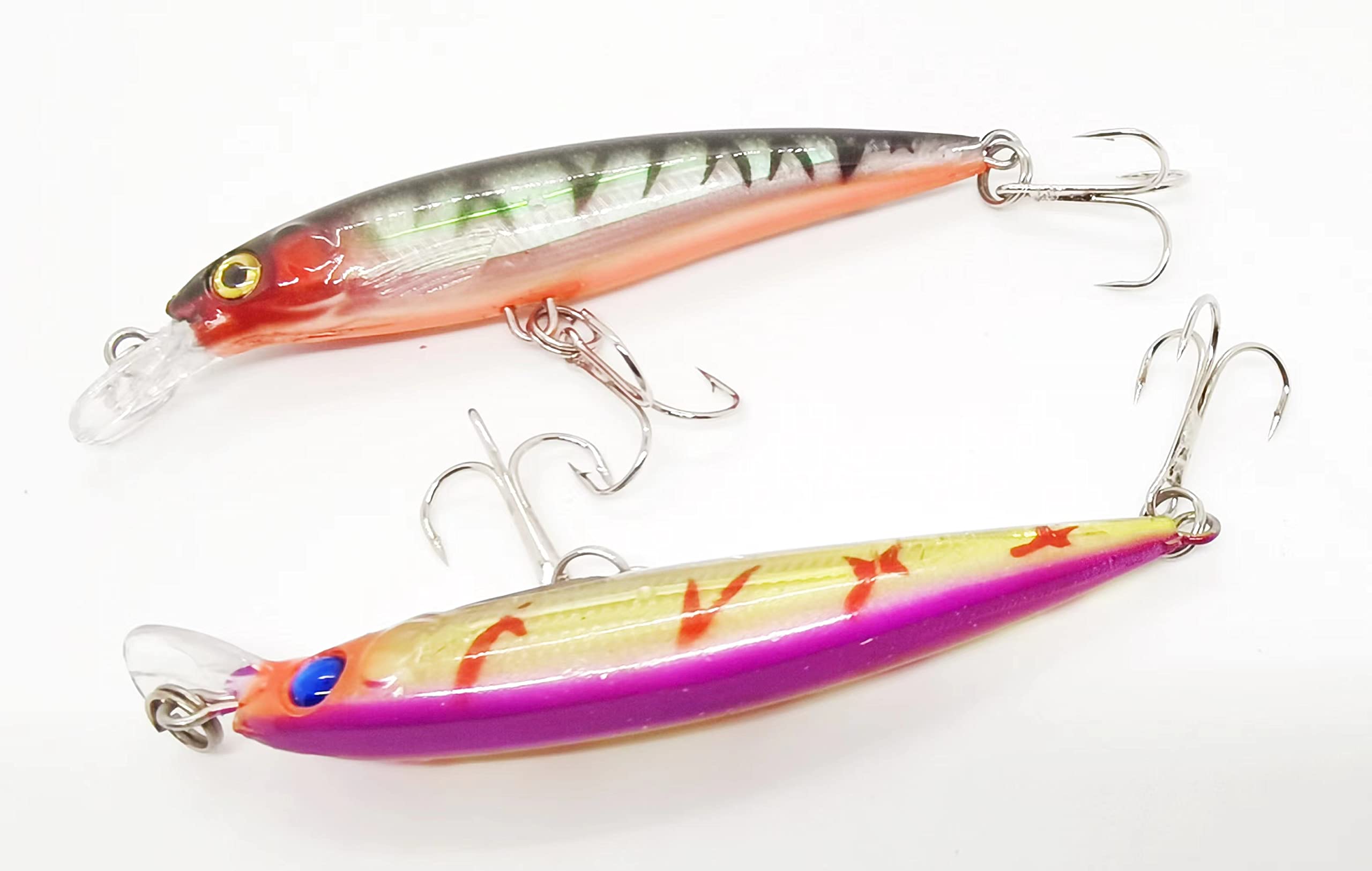 3.54 Inch Slow Sinking Minnow Hard Bait Swimbait - Realistic Fishing Lures for Bass, Trout, and Walleye - Perfect for Freshwater and Saltwater Fishing