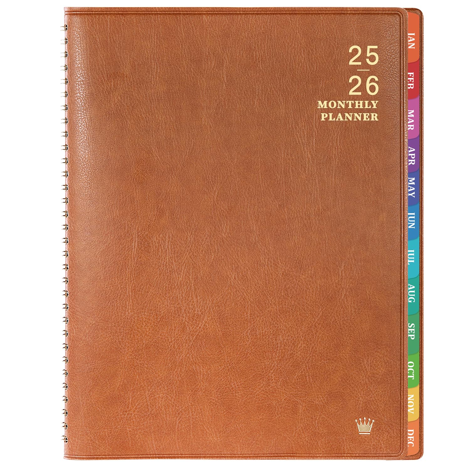 2025-2026 18-Month Planner with Faux Leather Cover | July 2025 - December 2026 Calendar | 8.86