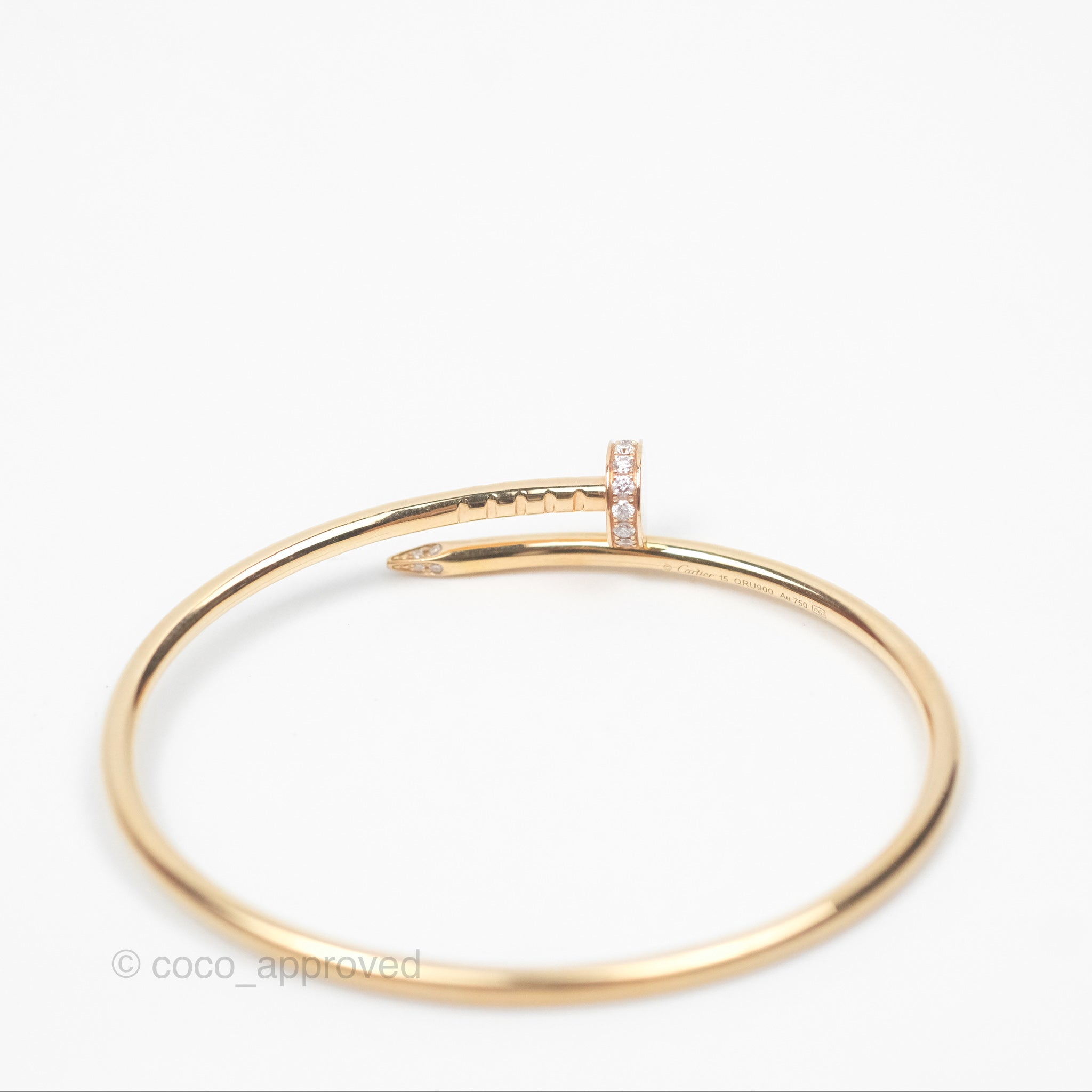 Cartier Small Juste Un Clou Bracelet 18K Pink Gold Diamond - Luxury Nail Bracelet for Women, Elegant Jewelry Gift for Anniversary & Special Occasions