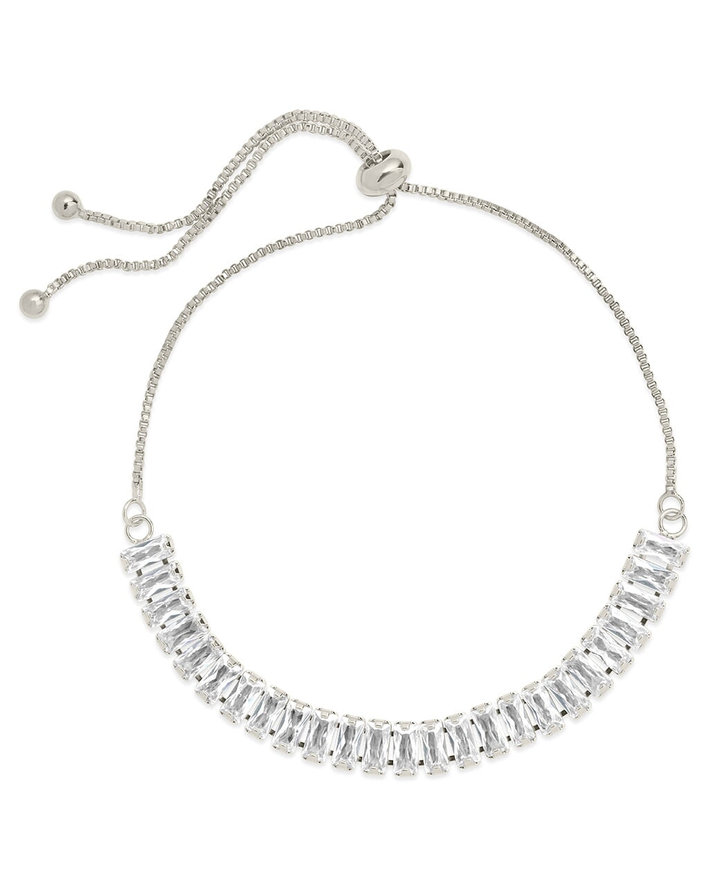Jordan CZ Bolo Bracelet for Women - Elegant Cubic Zirconia Adjustable Chain Bracelet - Perfect for Parties, Weddings & Everyday Wear