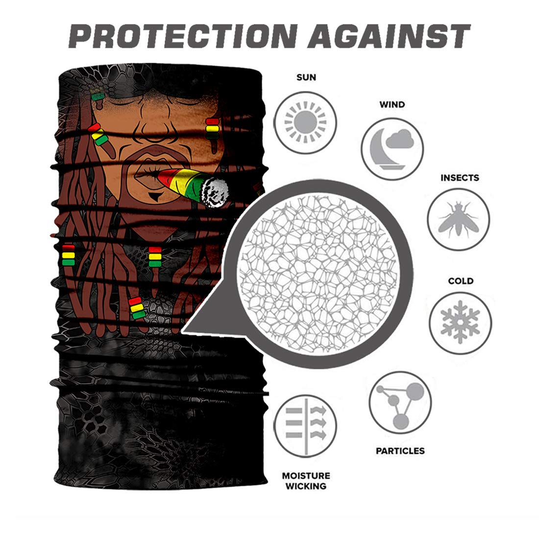 Seamless Neck Gaiter Scarf - UV Protection Face Mask & Bandana for Motorcycle, Cycling, Running - Breathable Sun Shield for Outdoor Sports & Daily Use