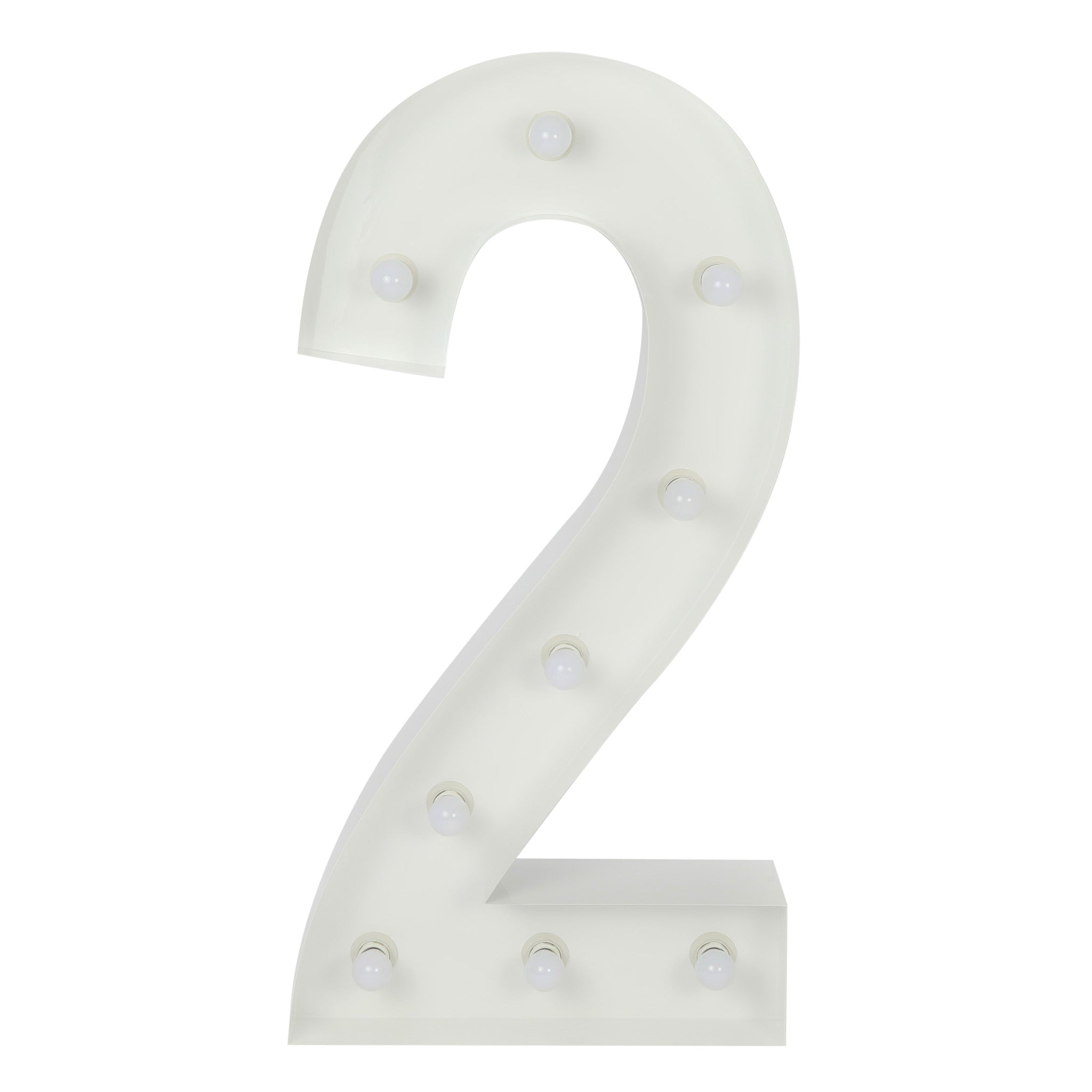 4ft Tall LED Marquee Number 2 - Bright Light Up Sign for Birthday, Wedding, Anniversary & Party Decorations - Perfect for Indoor and Outdoor Events