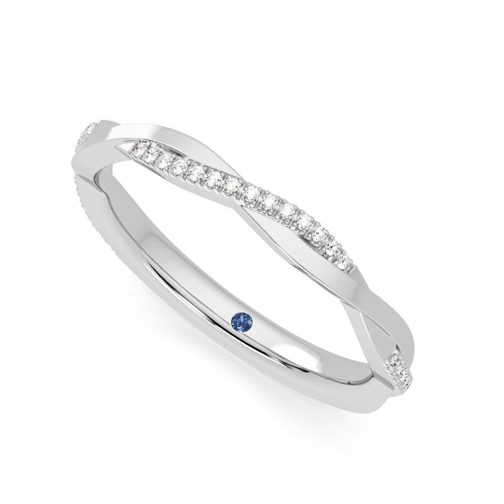 Twisted Band Pavé Moissanite Wedding Ring for Women - Anniversary Gift with Accent Stones | Perfect for Engagement, Proposal & Special Occasions