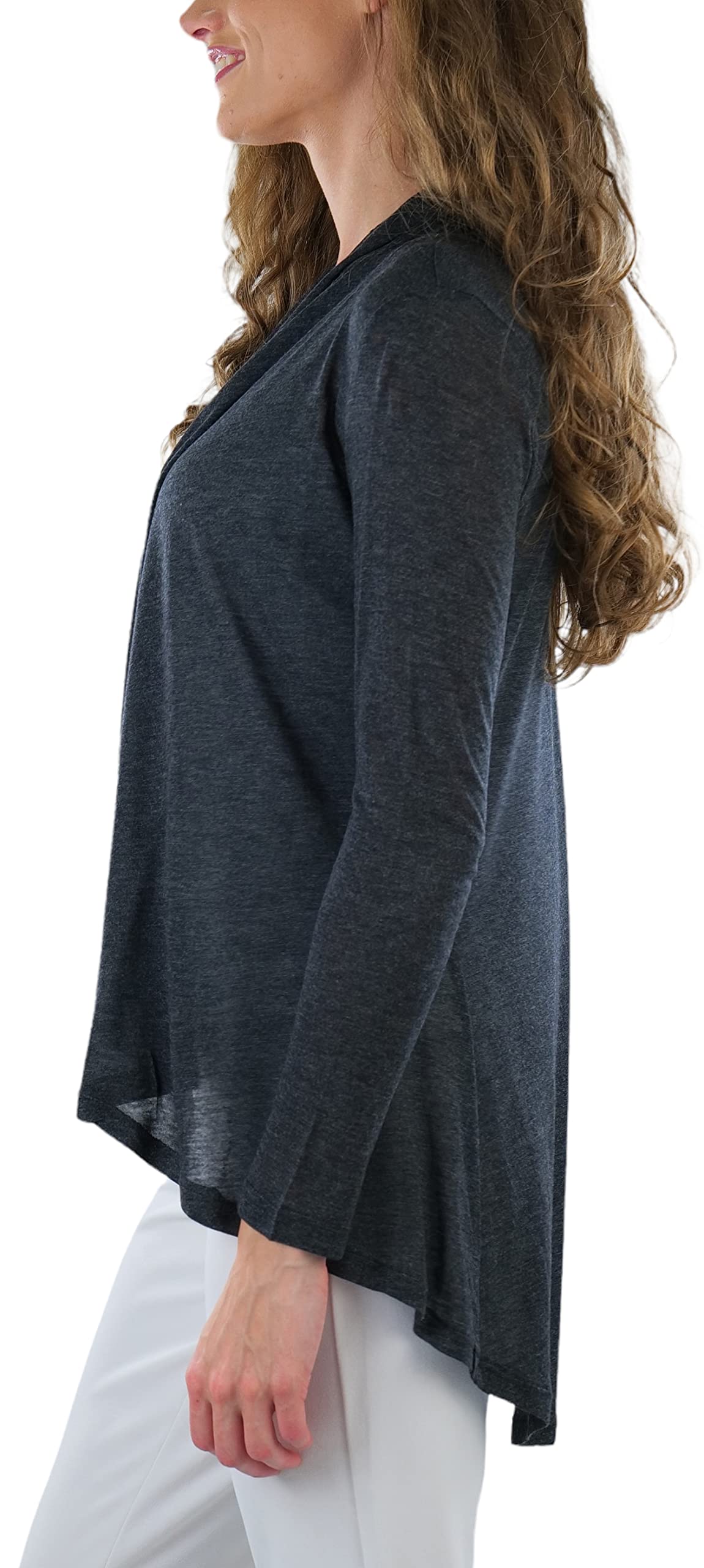 Stylish Women's Lightweight Long Sleeve Open Front Cardigan Sweater - Perfect for Office, Casual Outfits & Layering in Fall/Winter