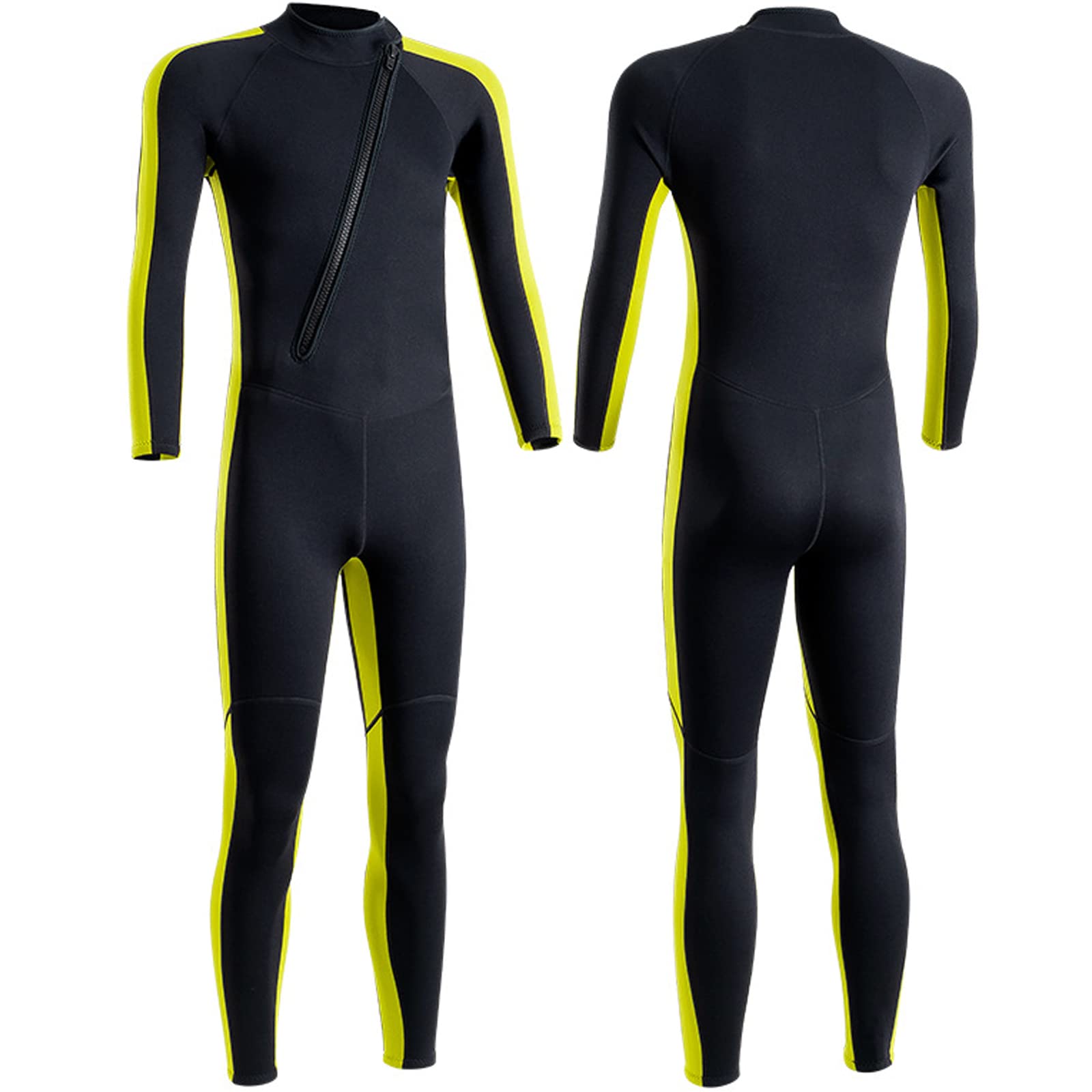 2mm Neoprene Wetsuit for Men - Long Sleeve Full Body Diving Suit with Front Zipper & UV Protection - Ideal for Swimming, Diving, Surfing, Kayaking, Snorkeling in Cold Water - Perfect for Beach, Pool, and Ocean Adventures