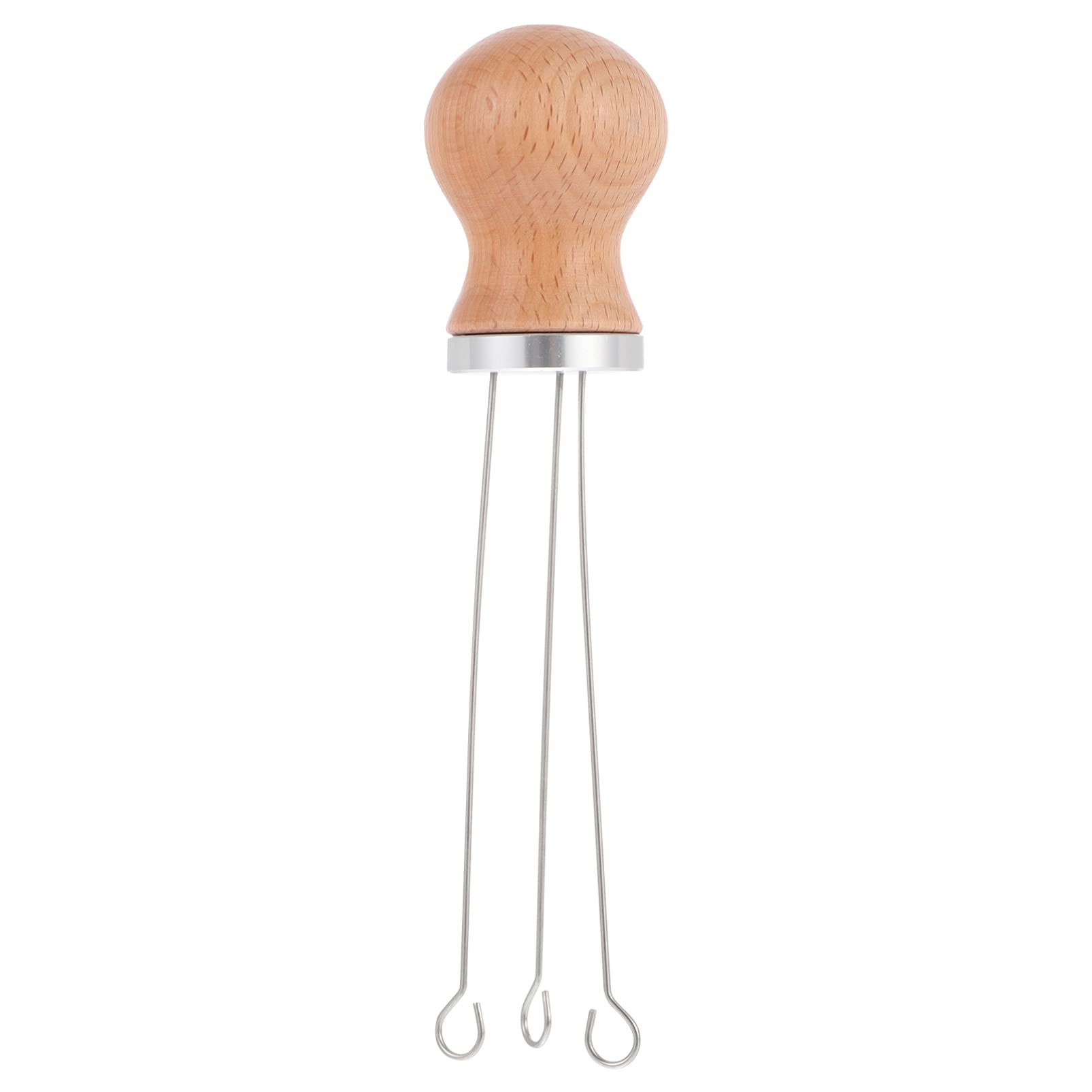 FRCOLOR Espresso Coffee Stirrer with Wooden Handle - Needle Type Coffee Distribution Whisk for Baristas - Espresso Tamper & Powder Stirring Tool - Perfect for Home Brewing & Professional Coffee Shops