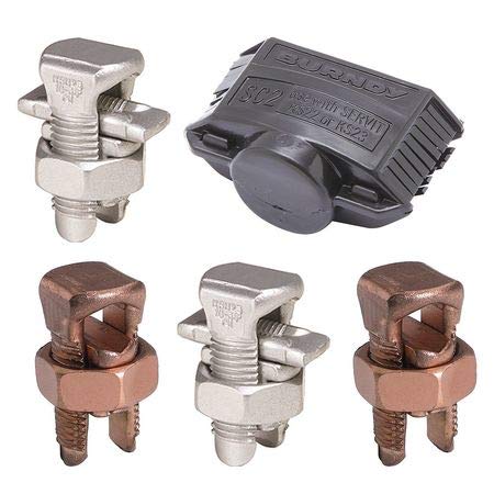 6 AWG to 3 AWG Split Bolt Connector Kit - Electrical Wire Connectors for Home & Industrial Wiring (Pack of 6) | Ideal for Branch Circuits, Service Entrances & Grounding Applications