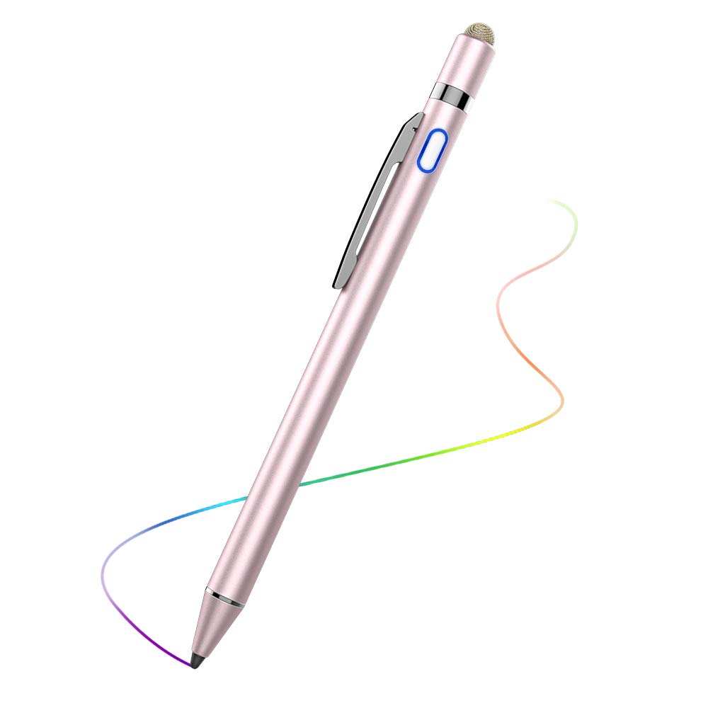 MoKo 2-in-1 Rechargeable Stylus Pen with Palm Rejection for Apple iPad (2021 iPad Mini 6th Gen, iPad 8th/9th Gen, iPad Pro 11/12.9 Inch 2018-2021, iPad Air 4th, iPad 6th/7th Gen) - Rose Gold | Perfect for Drawing, Note-Taking & Digital Art