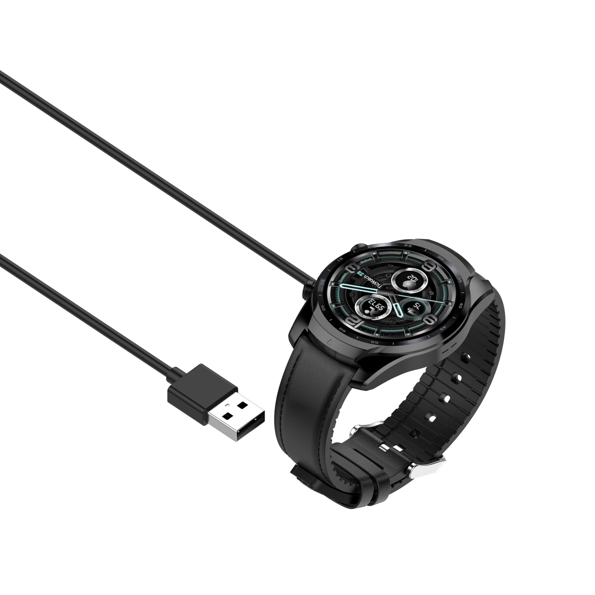 Original Ticwatch Pro 3 Charger Replacement - 3.3ft USB Charging Cable & Dock Adapter for Ticwatch Pro 3/Ticwatch Pro 3 LTE Smartwatch (1-Pack) - Perfect for Home, Office & Travel Charging