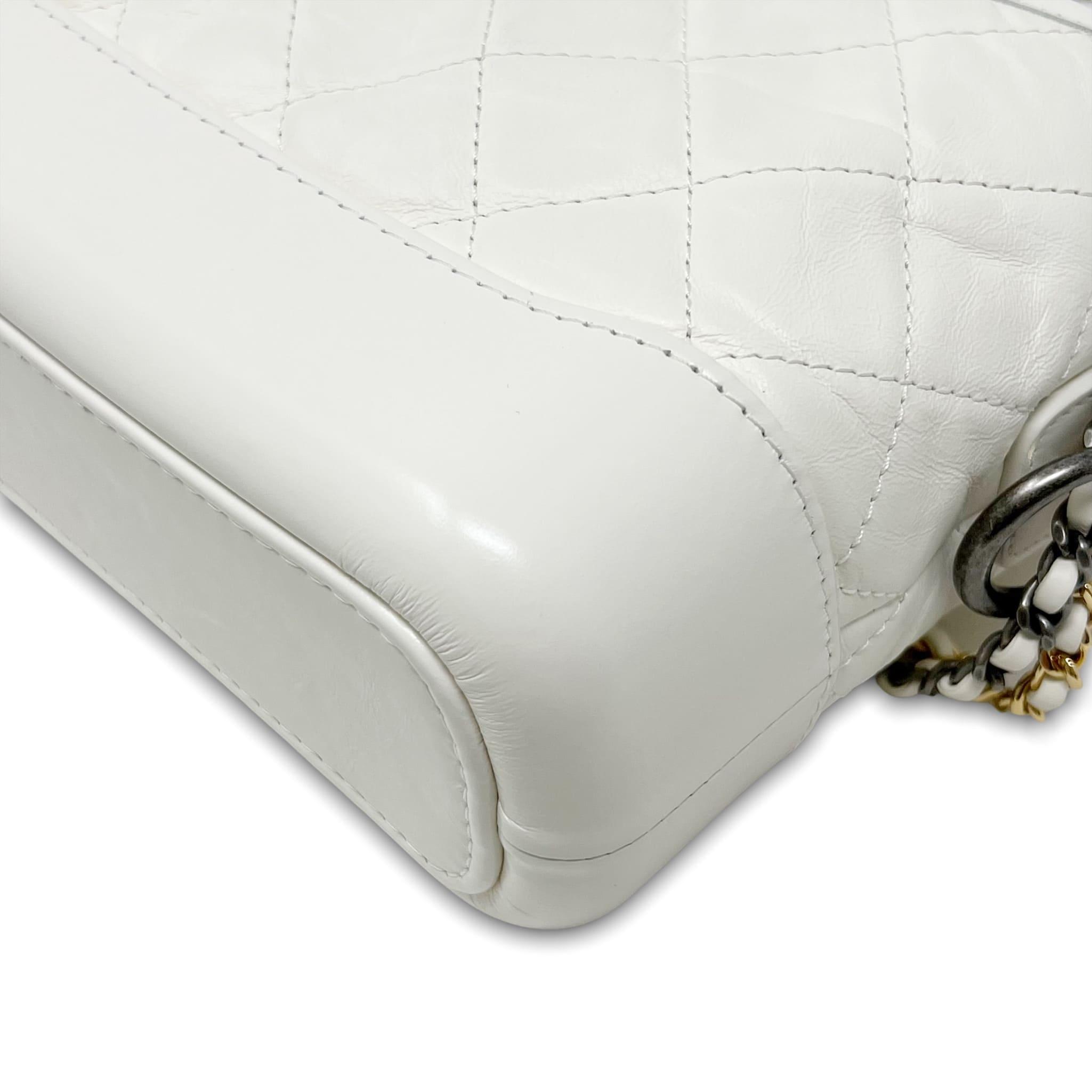 Chanel White Aged Calfskin Small Gabrielle Bag - Luxury Designer Handbag for Women, Perfect for Parties & Evening Events