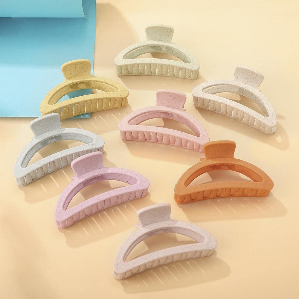Korean Matte Hair Claws - 2 Pack Geometric Hair Clips for Women & Girls | Non-Slip Hairpins, Crab Claw Hair Accessories | Perfect for School, Work, Parties & Everyday Styling