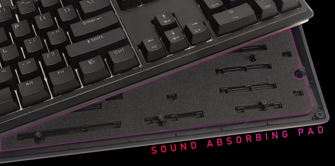 i-rocks K71M RGB Mechanical Gaming Keyboard with Media Control Knob - Gateron Blue Switches, 107 Keys, Full NKRO, PBT Keycaps, Detachable USB-C - Perfect for PC Gaming, Office Work & Streaming (Black)