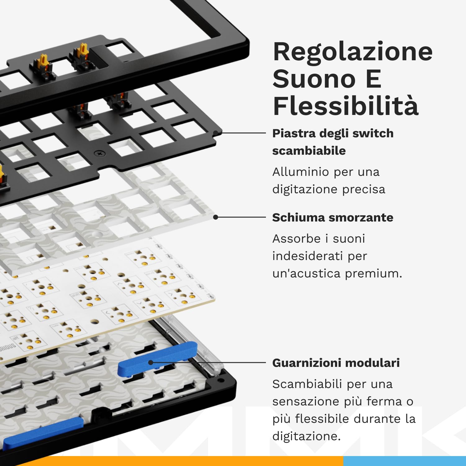 Glorious GMMK 3 Customizable Mechanical Gaming Keyboard - 75% TKL Compact Layout, Hot-Swappable 3/5 Pin Switches, Modular Gaskets, Doubleshot PBT Keycaps, Aluminum Plate (QWERTZ German Layout, Black) - Perfect for Esports, Streaming & Office Work