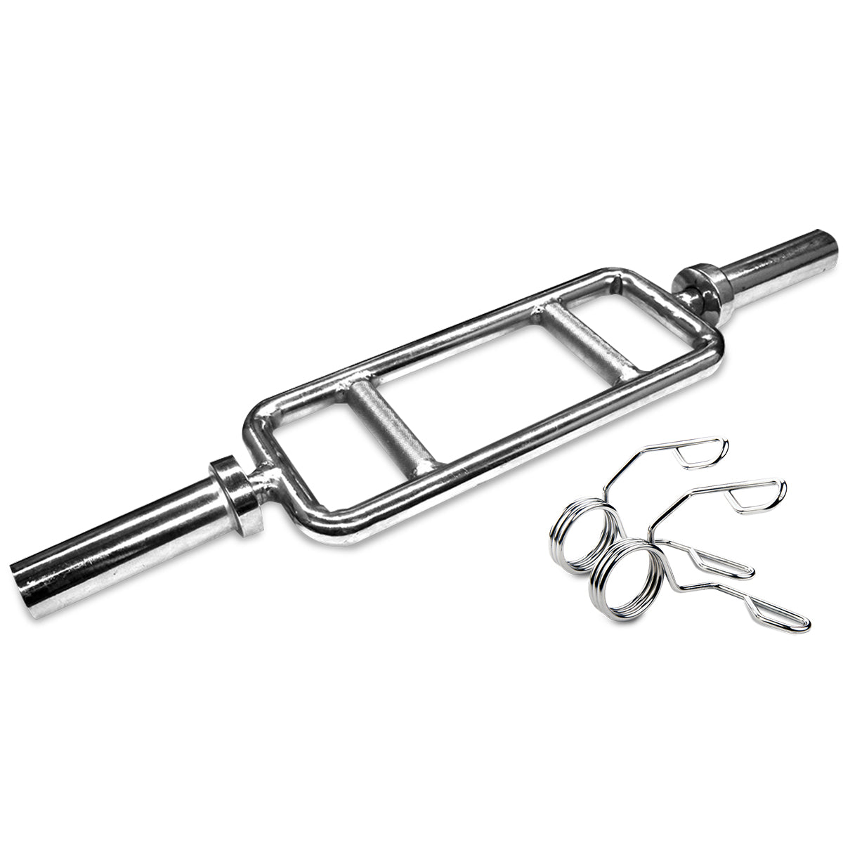 CORTEX Olympic Tricep Bar with Spring Collars - Heavy Duty Curl Bar for Weightlifting, Strength Training & Home Gym Workouts - Perfect for Bicep, Tricep & Arm Exercises