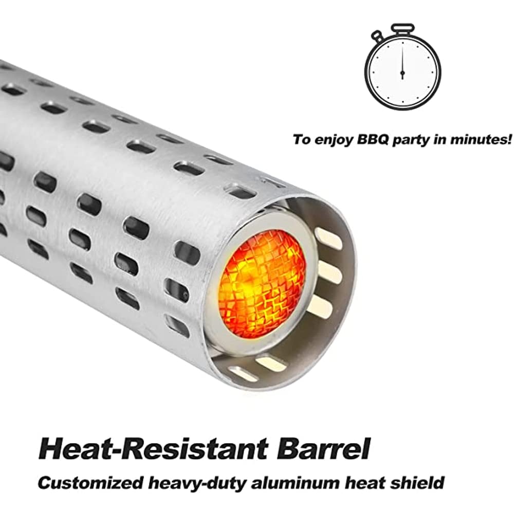 Electric Fire Starter for BBQ & Grill - Chemical-Free Charcoal & Smoker Lighter with Built-In Blower - Perfect Father's Day Gift (Silver) | Ideal for Camping, Backyard Grilling & Outdoor Cooking