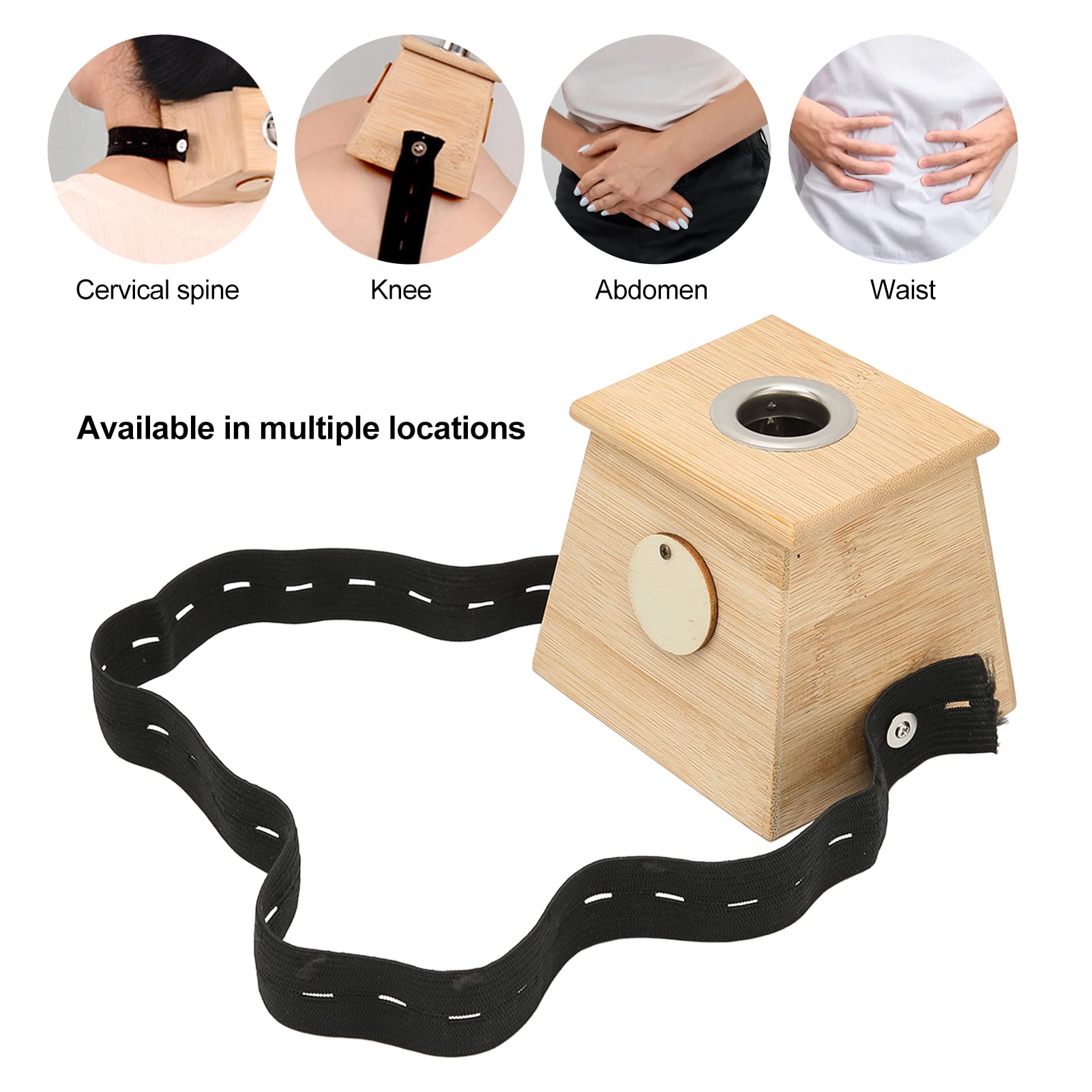 2pcs Single Hole Bamboo Moxibustion Box Set - Portable Moxa Roller Stick Holder for Acupuncture Therapy | Perfect for Home Wellness & Pain Relief Treatment