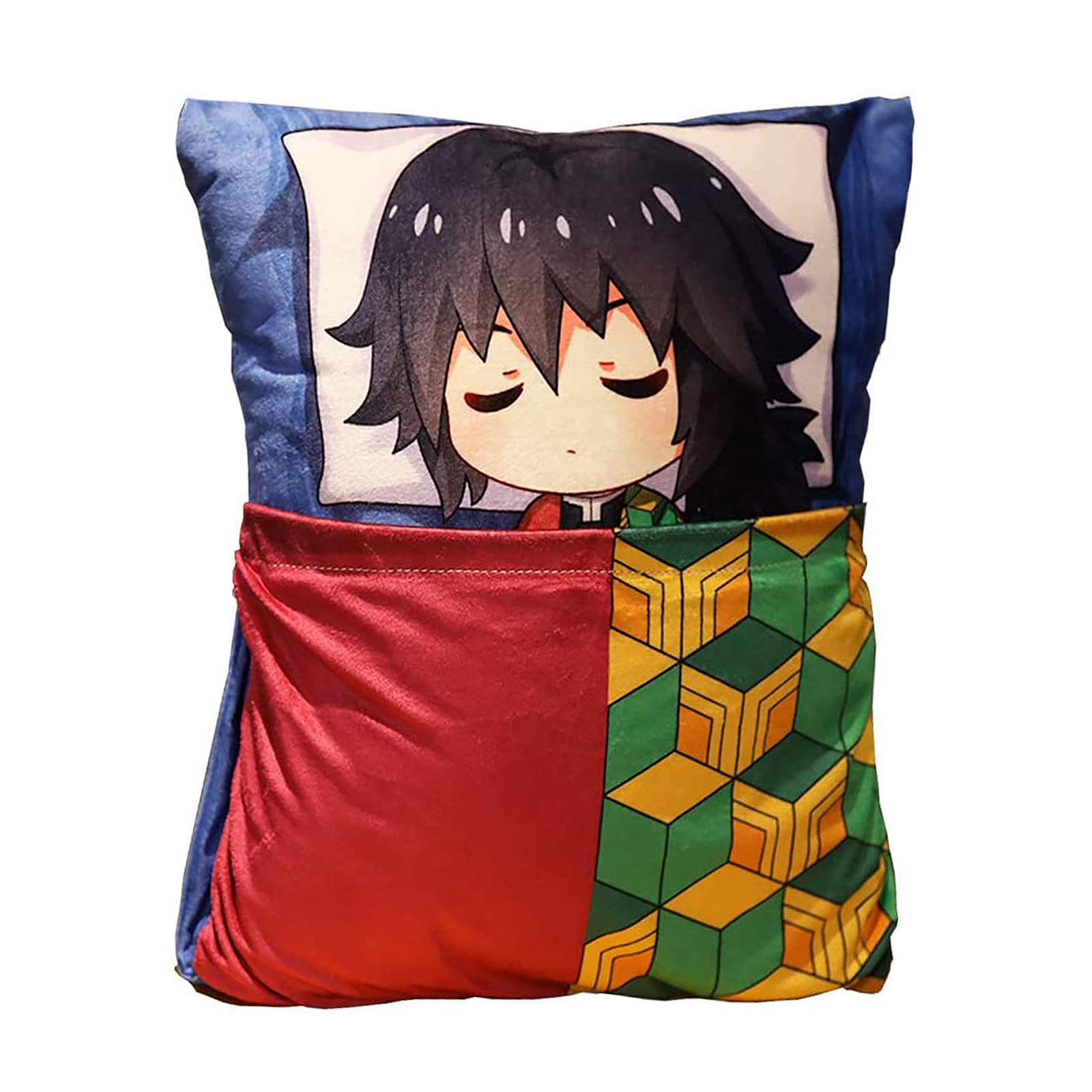 Demon Slayer Merch - Tomioka Giyuu Plush Pillow, Anime Throw Pillow for Bedroom & Sofa Decor, Kimetsu No Yaiba Stuffed Toy, Perfect for Fans and Home Decoration