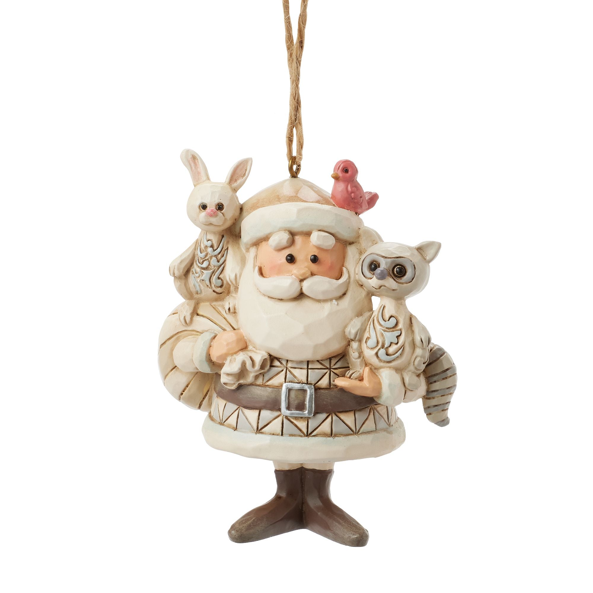 Woodland Santa with Animals Handmade Ornament - Perfect for Christmas Tree Decor, Holiday Gifts & Winter Home Decor
