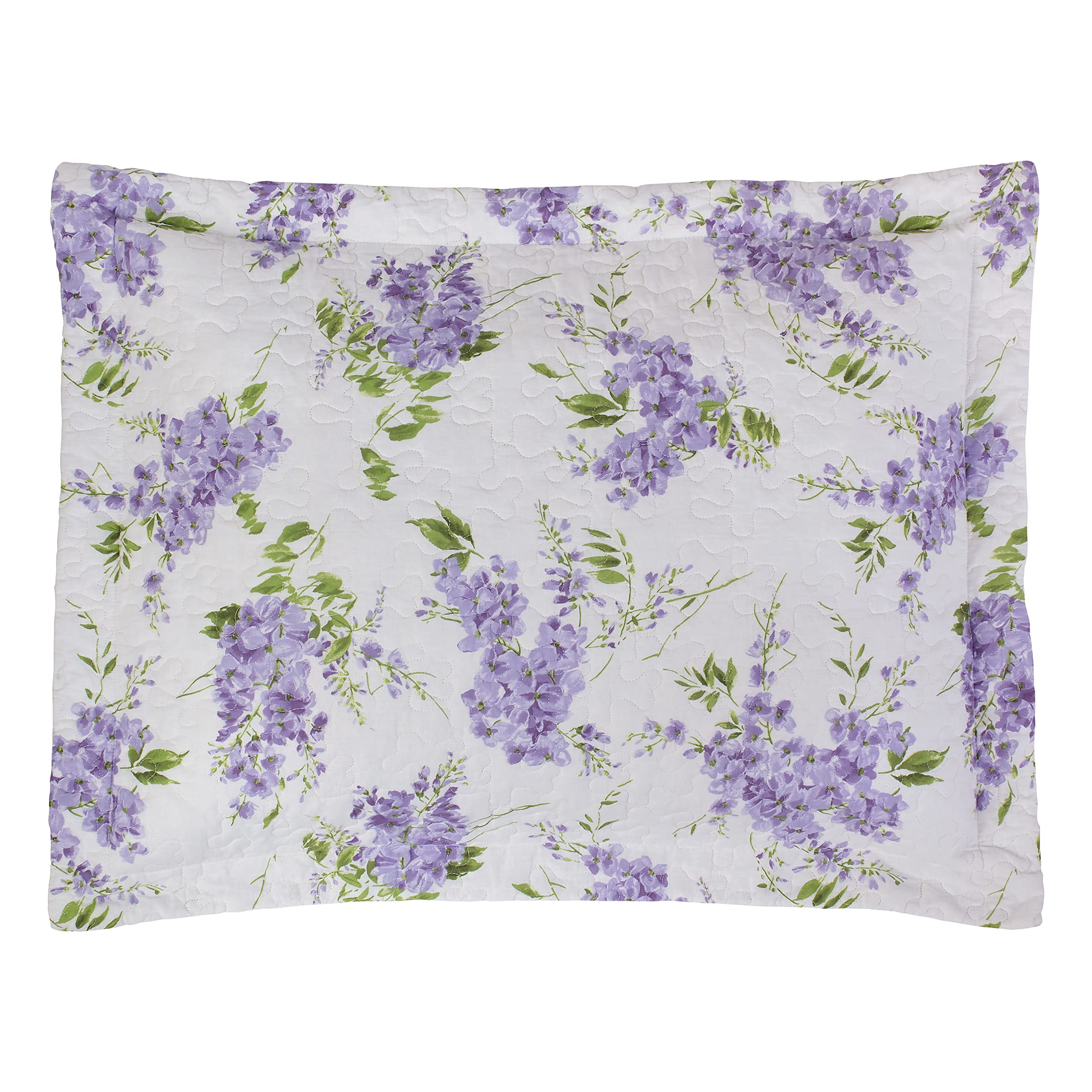 Laura Ashley Queen Quilt Set - Reversible 100% Cotton Bedding with Matching Shams | Lightweight All-Season Comforter | Keighley Lilac Floral Design | Perfect for Master Bedroom, Guest Room & Cozy Home Decor