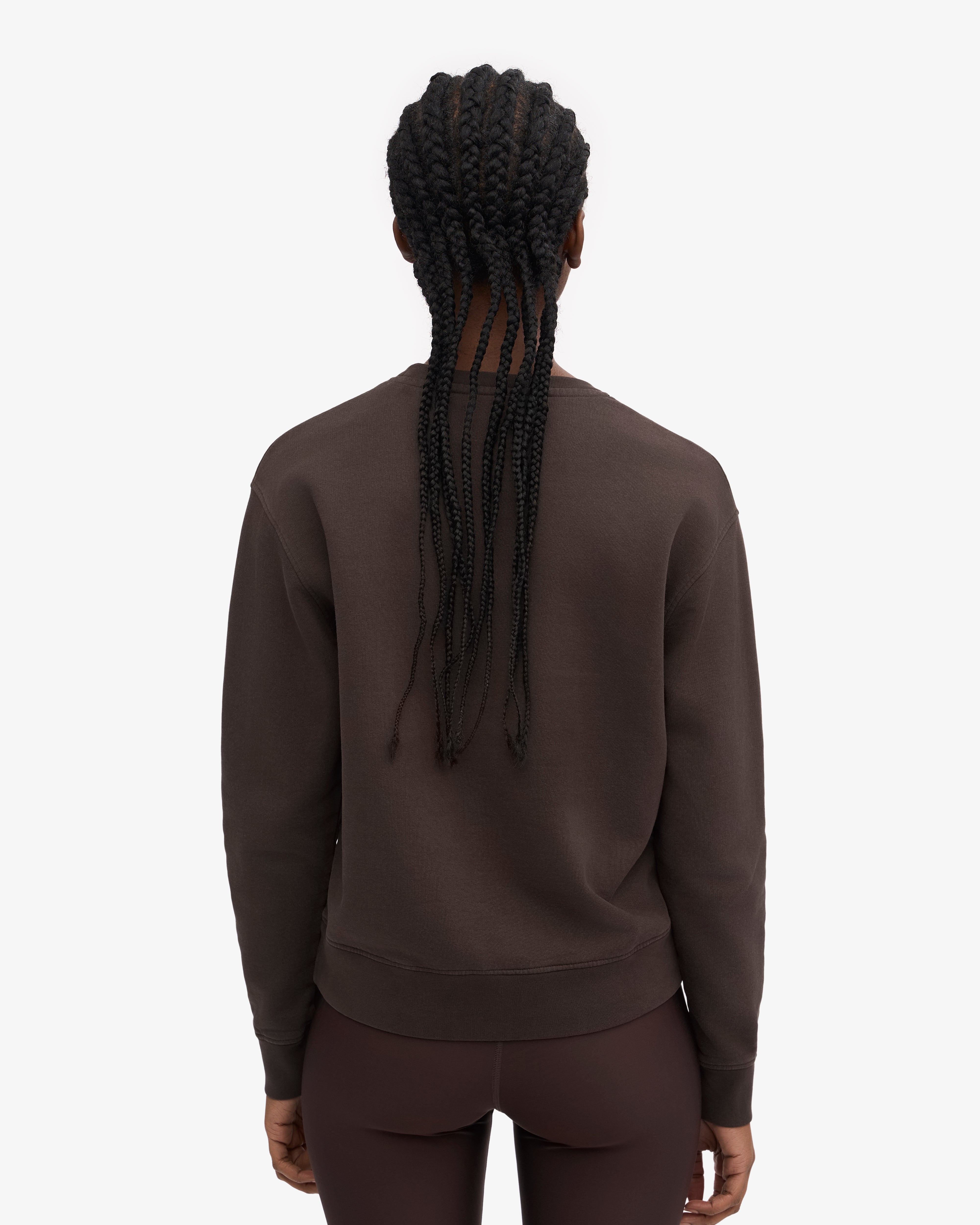 Organic Cotton Women's Classic Crew Neck T-Shirt - Coffee Brown | Casual Everyday Wear & Layering Essential