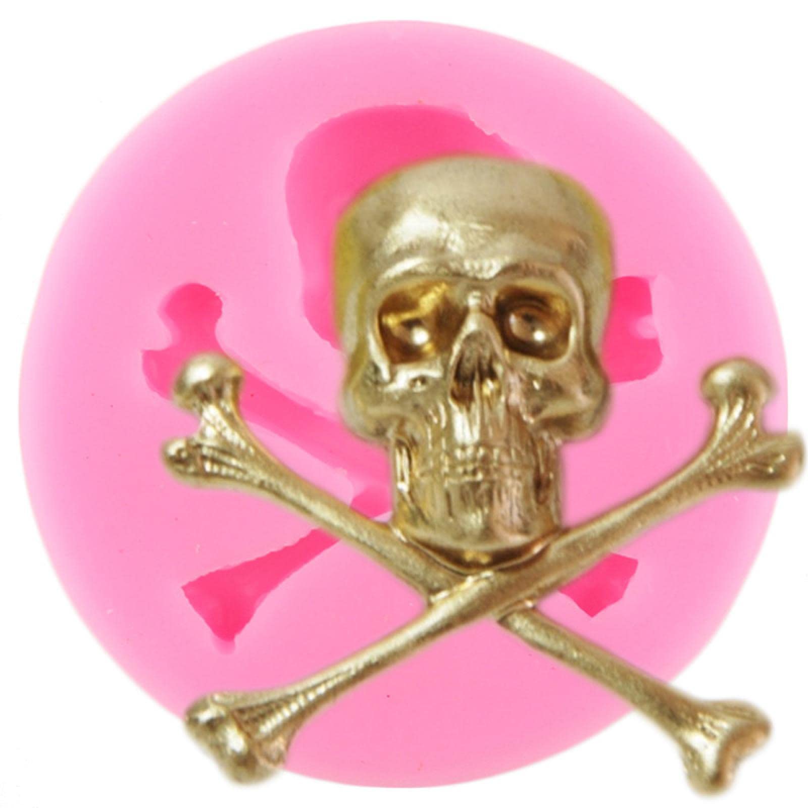 Halloween Skeleton Skull Silicone Mold - DIY Fondant, Resin, Chocolate, Candy & Jewelry Making Tools for Cake Decorating, Clay Crafts & Spooky Party Treats