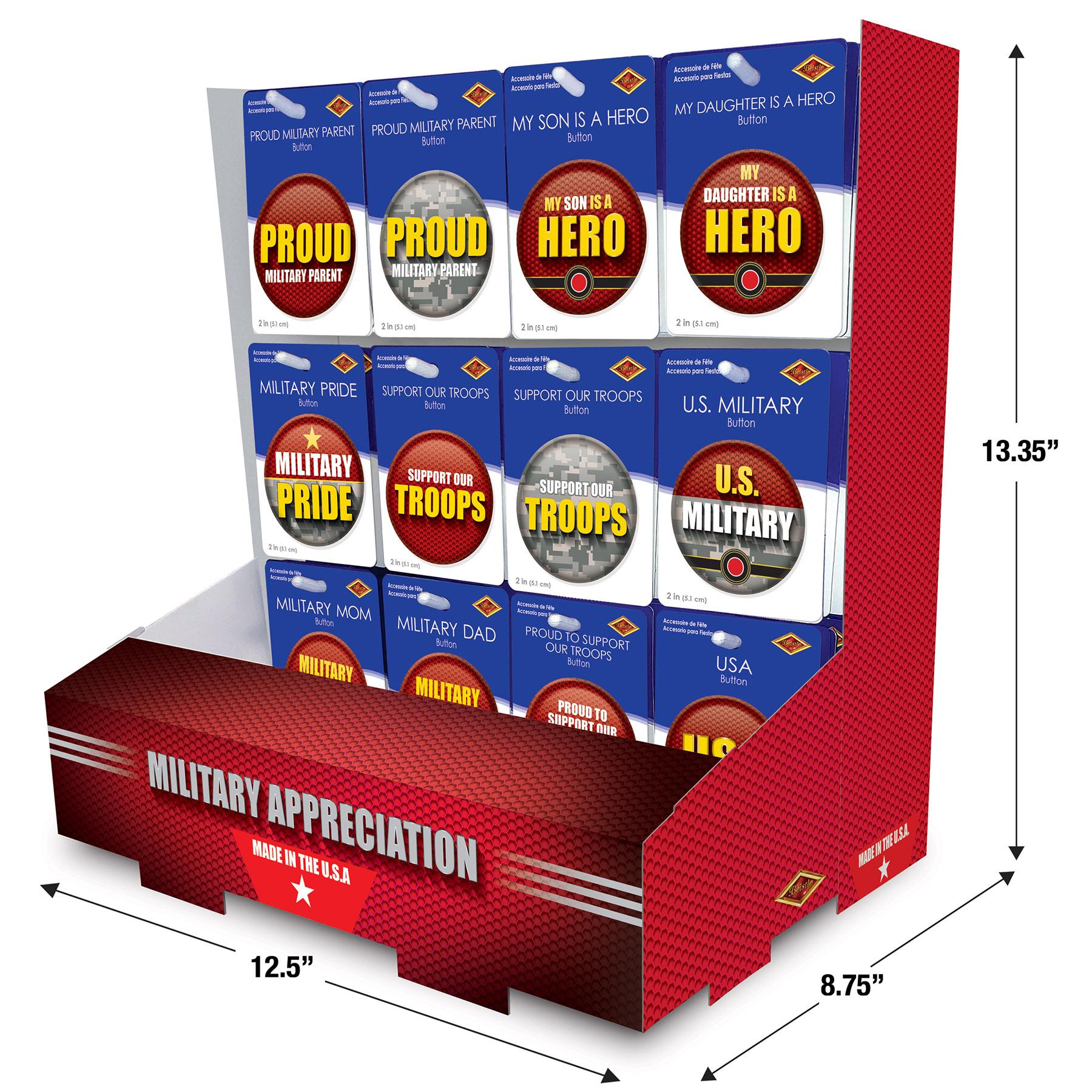 108-Piece Beistle Marines Military Appreciation Counter Display - Patriotic Party Supplies for Military Events, Veterans Day & Memorial Day Celebrations