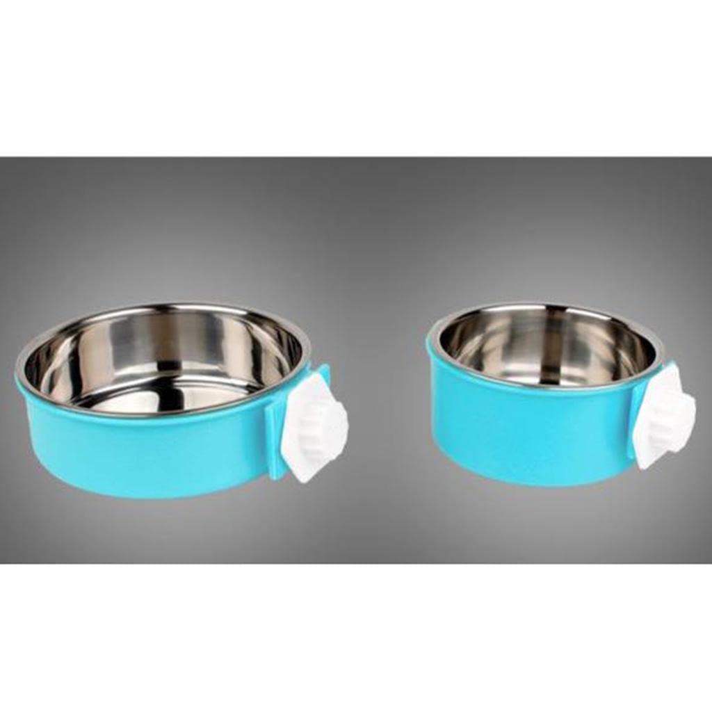 SECRET DESIRE Hanging Pet Bowl for Cats & Dogs - Elevated Raised Food & Water Dish for Small Pets, Blue - Perfect for Home, Travel, and Outdoor Use