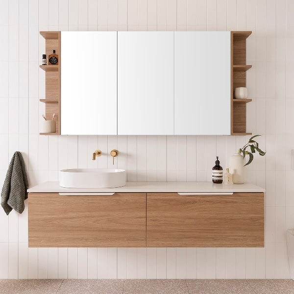 ADP Glacier Pro Shelf Shaving Cabinet - Waterproof Bathroom Storage Organizer for Razors & Toiletries | Perfect for Small Spaces, Vanity & Modern Bathroom Decor