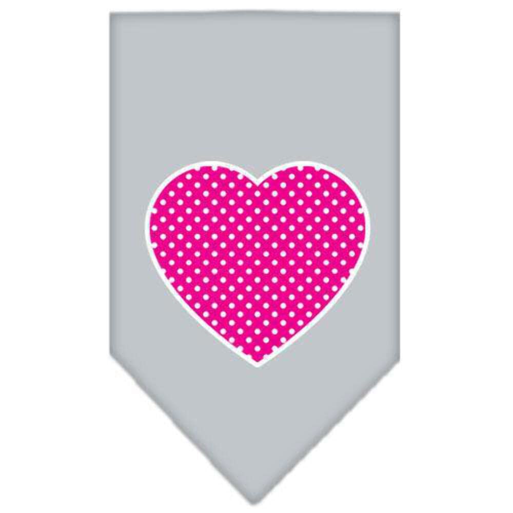 Pink Swiss Dot Heart Navy Blue Small Pet Bandana for Dogs - Perfect for Grooming, Photo Shoots & Special Occasions
