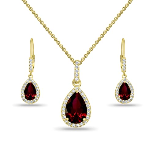 Synthetic Ruby - Yellow Gold