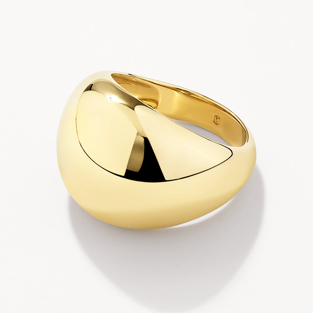 Gold Ball Dome Ring - Elegant Stackable Jewelry for Women, Perfect for Everyday Wear & Special Occasions