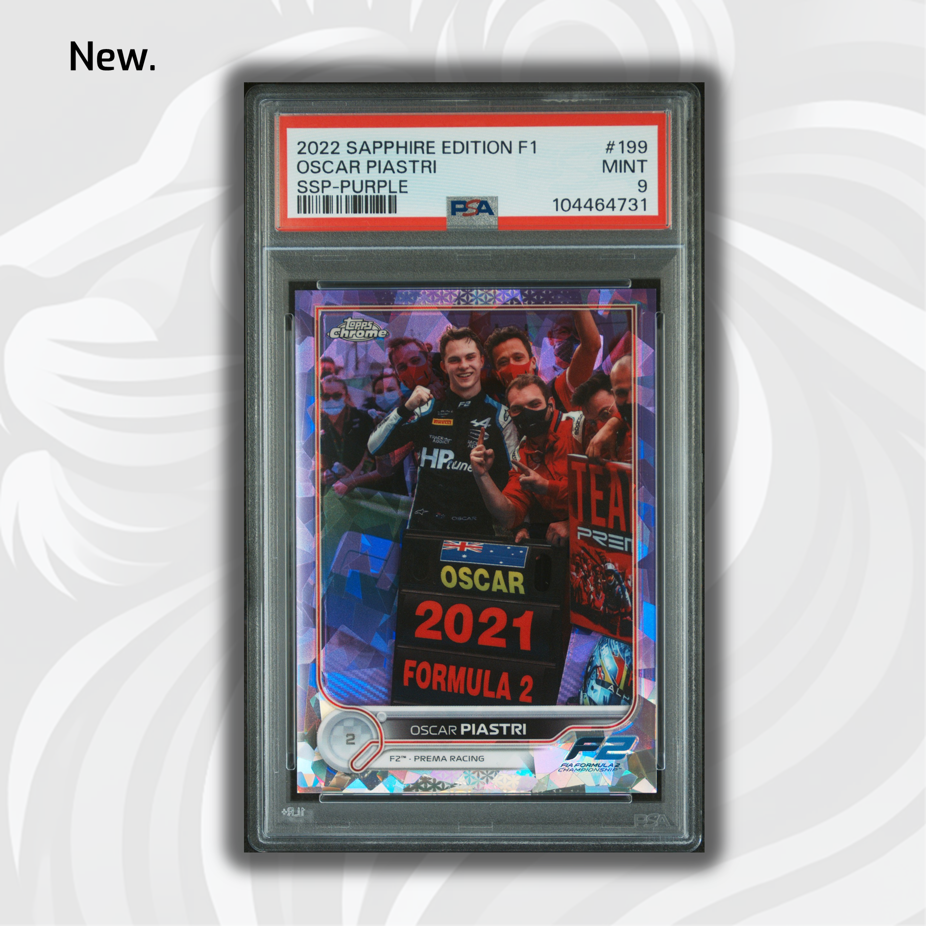 PSA 9 Oscar Piastri #199 2004 Sapphire Edition SSP Purple Rookie Card - Perfect for Collectors, Investors & Racing Fans Display