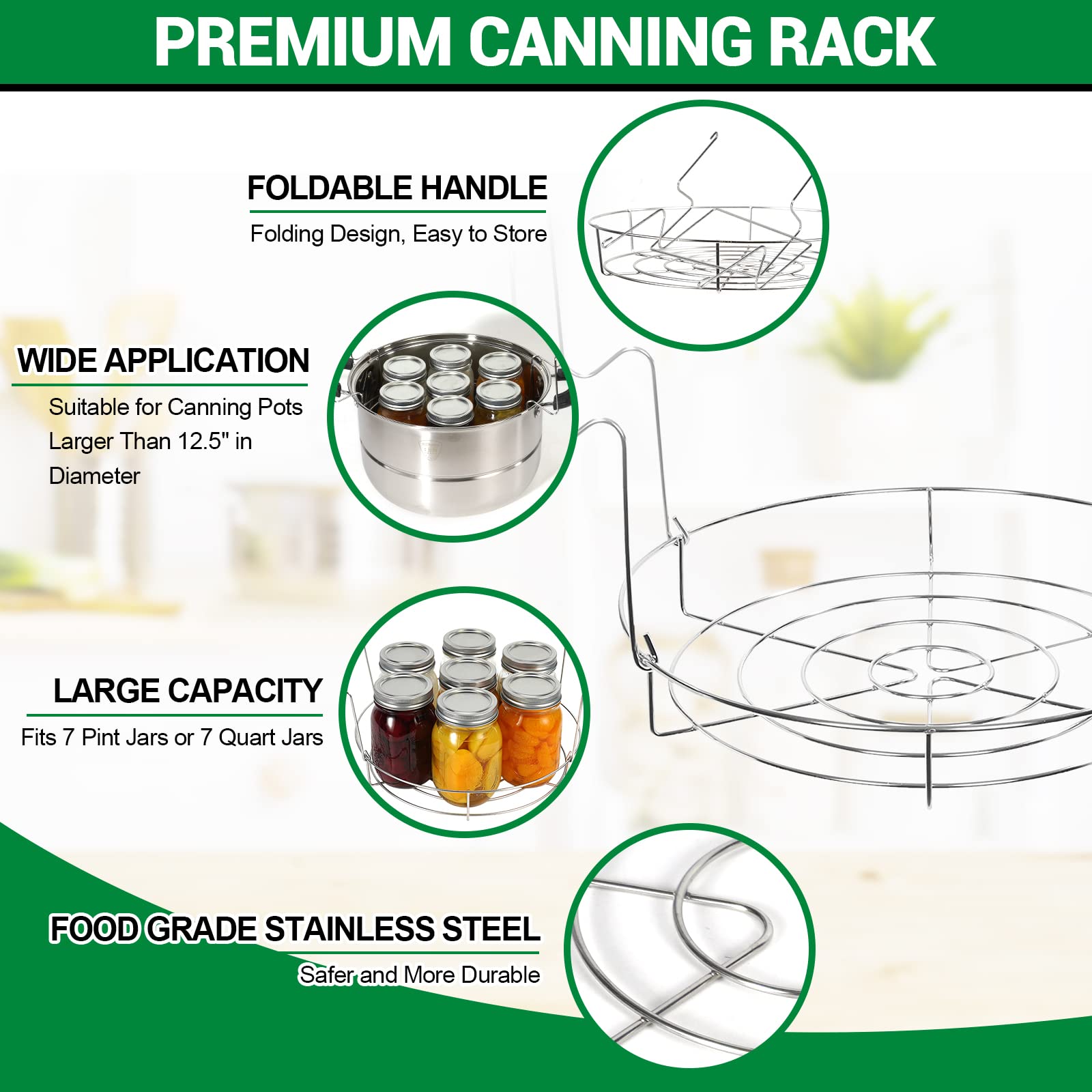 All-in-One Canning Supplies Starter Kit with Rack - Essential Home Canning Equipment for Beginners & Enthusiasts - Perfect for Preserving Fruits, Vegetables & Jams at Home