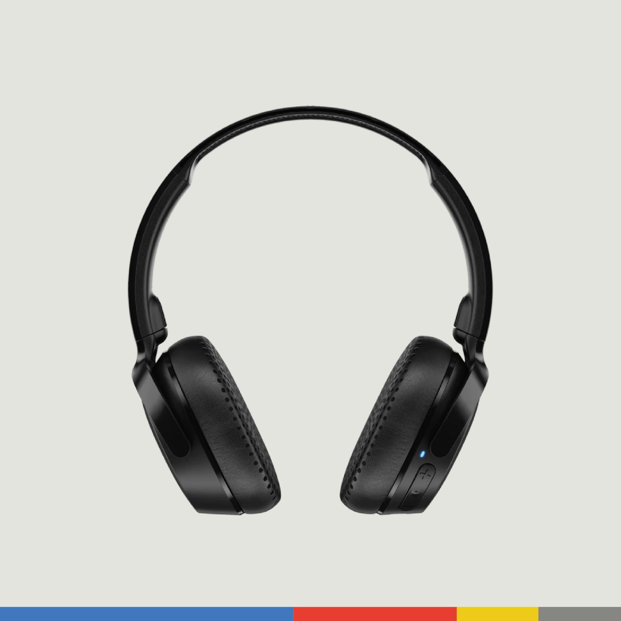 Skullcandy Riff 2 Wireless On-Ear Headphones with 34-Hour Battery, Built-in Mic - Compatible with iPhone, Android & Bluetooth Devices (Black) - Perfect for Gym, Travel & Daily Commute