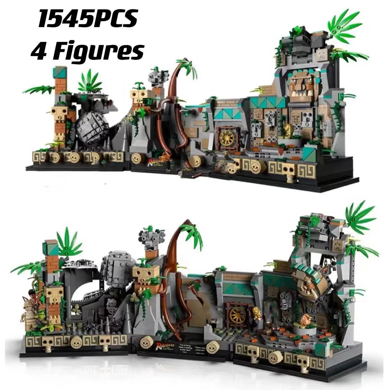 1545pcs Indiana Jones Temple of The Golden Idol Building Blocks Set - Perfect for Collectors, Gifts & Creative Play | Inspired by Classic Adventure Movies