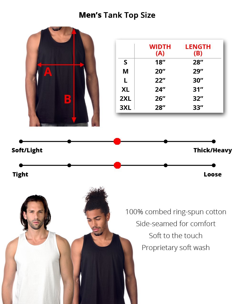 Custom Printed Men's Tank Tops - Ultra Soft Breathable Sleeveless Shirts with Personalized Text - Perfect for Gym, Beach & Summer Outdoor Activities