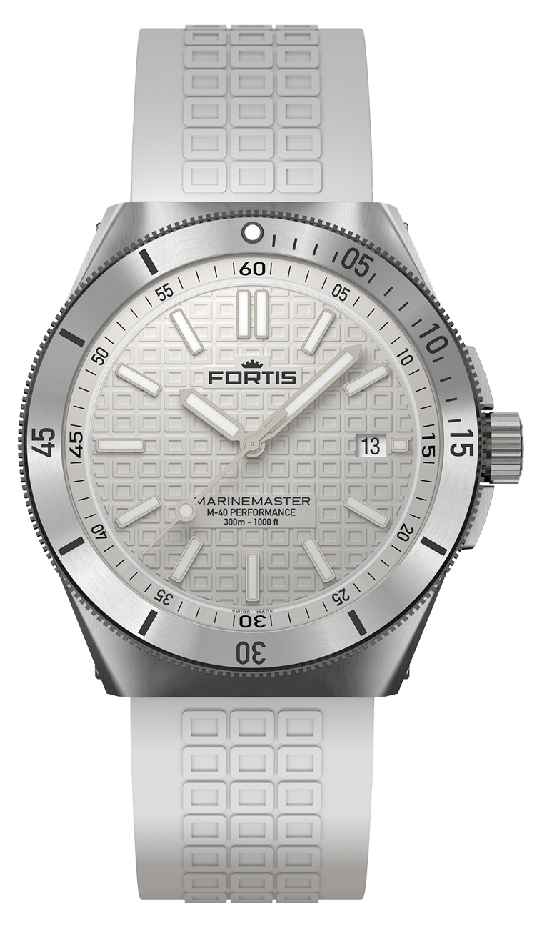 Fortis Marinemaster M 40 Snow White Horizon Strap - Premium Swiss Dive Watch Band for Men | Waterproof & Durable for Scuba Diving, Swimming & Outdoor Adventures