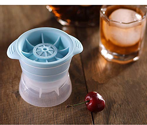 2 Pack Large Silicone Spherical Ice Molds - Perfect for Cocktails, Whiskey, and Creative Ice Hockey Displays