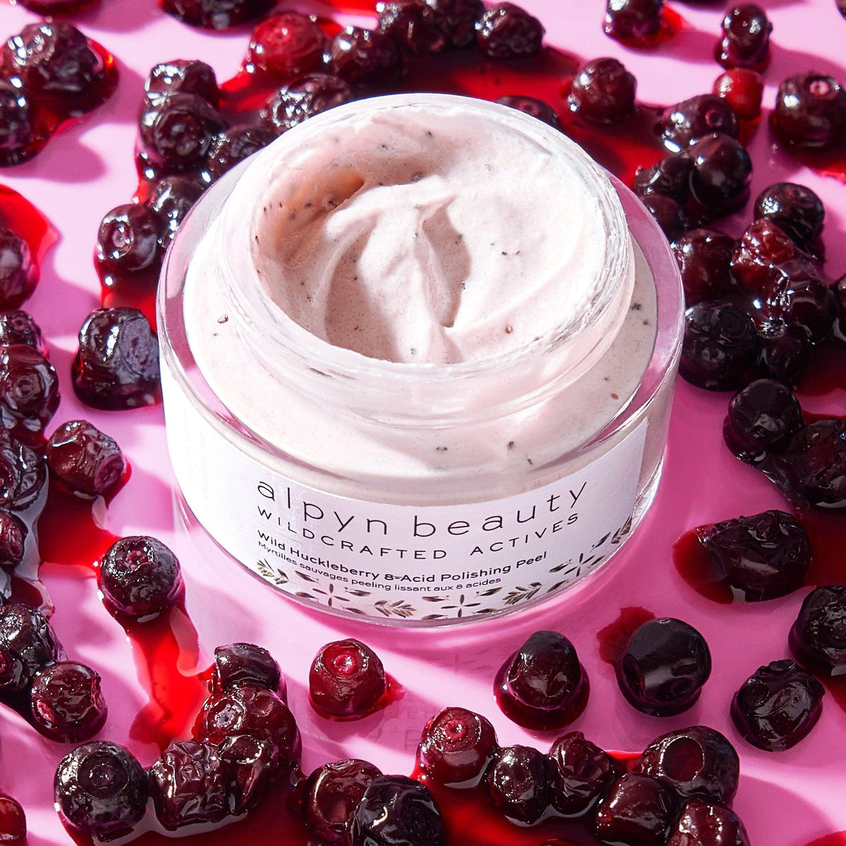 Wild Huckleberry 8% AHA Exfoliating Peel - Brightening Facial Treatment for Dull Skin & Fine Lines | At-Home Spa Night & Pre-Makeup Prep